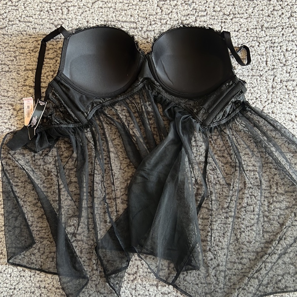Victoria Secret Black Lingerie Bra- 36D - Picture 7 of 11